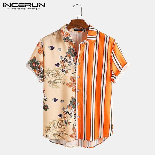 incerun fashion printing striped patchwork shirt men 2020 short sleeve lapel streetwear mens hawaiian shirt beach casual blouse1, White;black
incerun fashion printing striped patchwork shirt men 2020 short sleeve lapel streetwear mens hawaiian shirt beach casual blouse1, White;black