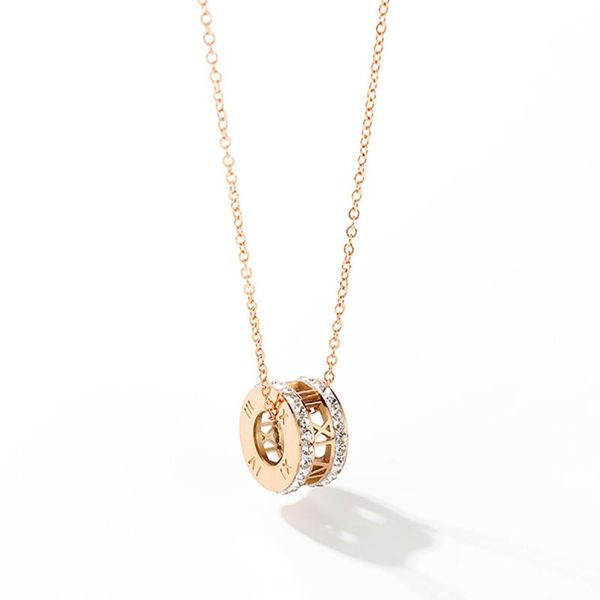 chains stainless steel rose gold round roman numeral pendant necklace jewelry circle women minimalism gift, Silver
chains stainless steel rose gold round roman numeral pendant necklace jewelry circle women minimalism gift, Silver