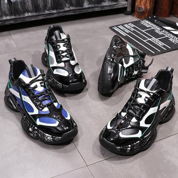 european fashion men's breathable leisure shoes luxury patchwork young male student punk hip hop thick bottom sneakers, Black
european fashion men's breathable leisure shoes luxury patchwork young male student punk hip hop thick bottom sneakers, Black