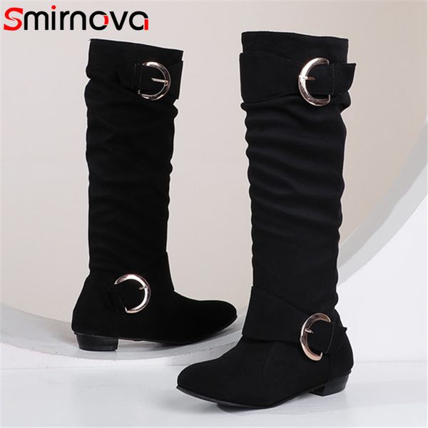smirnova 2020 big size 46 european style knee high boots women flock round toe metal decoration fashion casual shoes woman, Black
smirnova 2020 big size 46 european style knee high boots women flock round toe metal decoration fashion casual shoes woman, Black