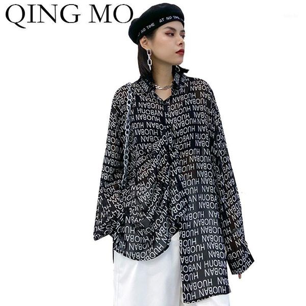 qing mo black women chiffon blouse 2020 women letter printed blouse female vintage loose irregular zqy48071, White
qing mo black women chiffon blouse 2020 women letter printed blouse female vintage loose irregular zqy48071, White