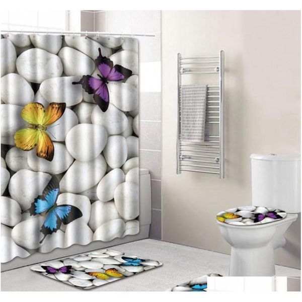 4pcs set bathroom accessories non-slip pedestal rug + lid toilet cover + bath mat+shower curtain bathroom de qylapu sweet07
4pcs set bathroom accessories non-slip pedestal rug + lid toilet cover + bath mat+shower curtain bathroom de qylapu sweet07