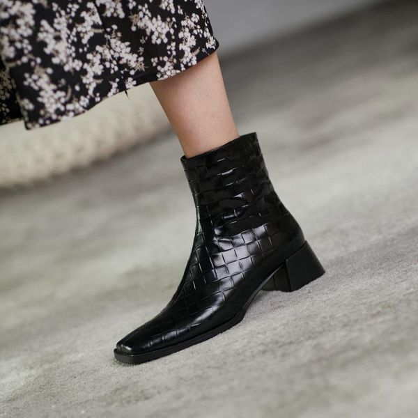 sklfgxzy ankle boots genuine leather female boots women's autumn and winter head layer cowhide women's shoes size 34-40, Black
sklfgxzy ankle boots genuine leather female boots women's autumn and winter head layer cowhide women's shoes size 34-40, Black