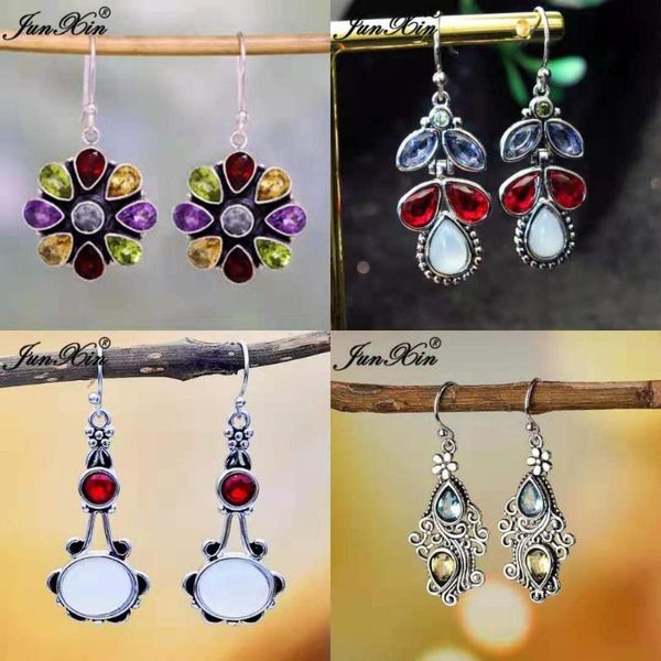 dangle & chandelier boho antique style geometry moonstone drop earrings for women round red pink green opal female zircon wedding jewelry, Silver
dangle & chandelier boho antique style geometry moonstone drop earrings for women round red pink green opal female zircon wedding jewelry, Silver