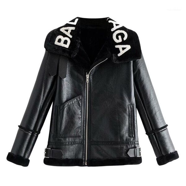 2021 new winter women's pu coat plus size thick warm lamb fur short sheep leather jacket motorcycle clothes female1, Black
2021 new winter women's pu coat plus size thick warm lamb fur short sheep leather jacket motorcycle clothes female1, Black