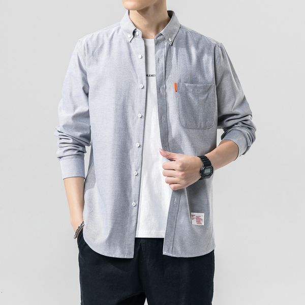 men's oxford spinning shirt 2021 spring new youth korean fashion simple long sleeve casual cardigan, White;black
men's oxford spinning shirt 2021 spring new youth korean fashion simple long sleeve casual cardigan, White;black