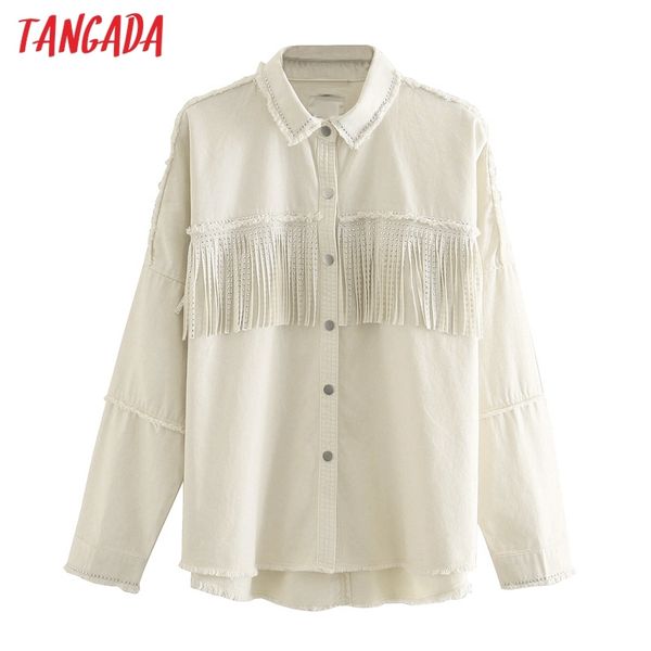 tangada women beige cotton tassel coats jacket loose long sleeves 2020 autumn winter ladies elegant coat ce494 1015, Black;brown
tangada women beige cotton tassel coats jacket loose long sleeves 2020 autumn winter ladies elegant coat ce494 1015, Black;brown