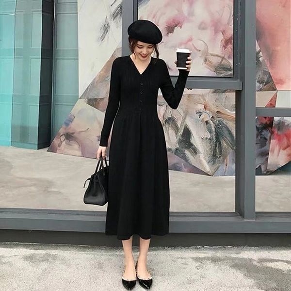 mpmvw woolen autumn 2020 new korean slim long sleeve dress knitted dressv-neck medium length black dresswool dress women tebkr, Black;gray
mpmvw woolen autumn 2020 new korean slim long sleeve dress knitted dressv-neck medium length black dresswool dress women tebkr, Black;gray