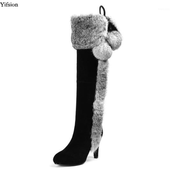 olomm new women winter fur over the knee boots thin high heel ladies shoes round toe black party shoes women us size 4-91
olomm new women winter fur over the knee boots thin high heel ladies shoes round toe black party shoes women us size 4-91