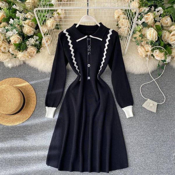 2021 new female knitted design collar long line to fall elastic fashion streetwear dress m8w3, Black;gray
2021 new female knitted design collar long line to fall elastic fashion streetwear dress m8w3, Black;gray