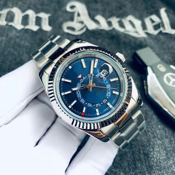 fashion brand men's automatic 41mm watch stainless steel self motion blu ray glass wristwatches, Slivery;brown
fashion brand men's automatic 41mm watch stainless steel self motion blu ray glass wristwatches, Slivery;brown