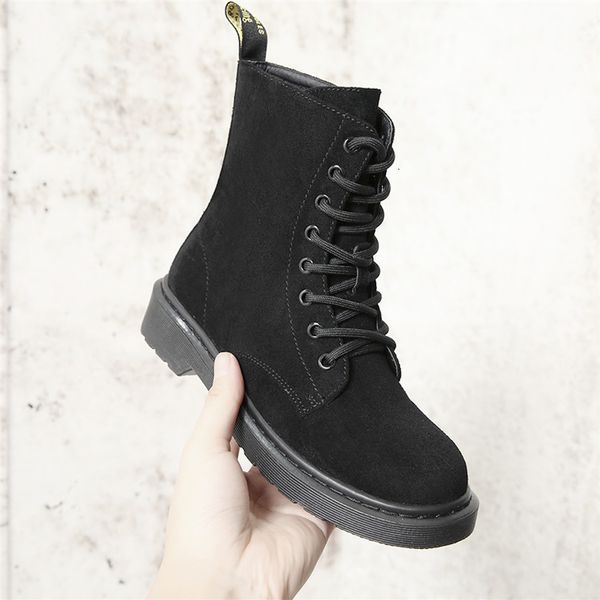 warm 2021 new winter military wear women's leather shoes hiking mujer woman sport boots black 34-40 shiu