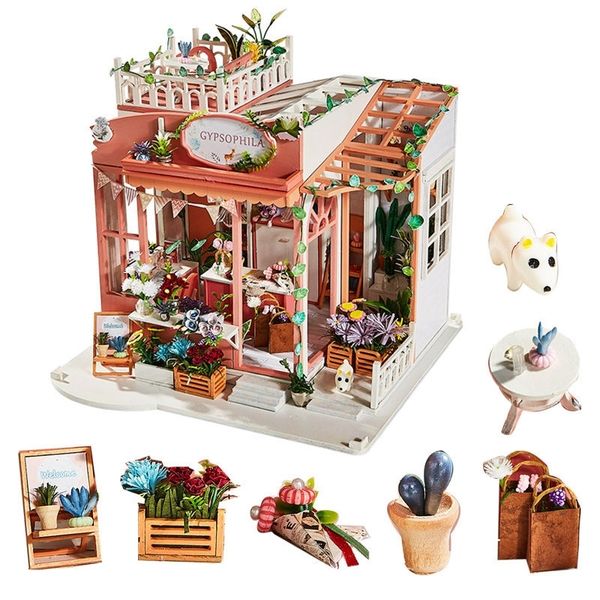 beautiful flowers wooden doll house 1/24 diy miniature dolls house furniture and accessories wood house model for children casa y200413
beautiful flowers wooden doll house 1/24 diy miniature dolls house furniture and accessories wood house model for children casa y200413