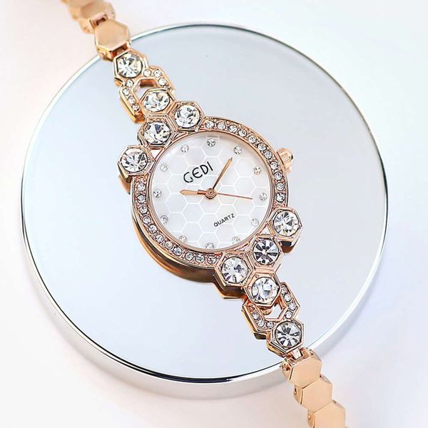 honeycomb design personalized watch women's fashion gedi atmosphere diamond inlaid women's bracelet watch, Slivery;brown
honeycomb design personalized watch women's fashion gedi atmosphere diamond inlaid women's bracelet watch, Slivery;brown