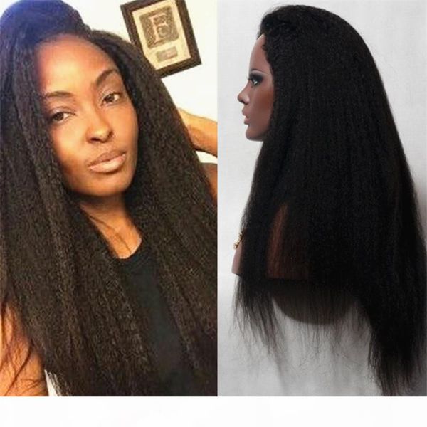 8a brazilian kinky straight human hair glueless full lace wigs front lace wigs italian coarse yaki wigs 150% density for black women, Black;brown
8a brazilian kinky straight human hair glueless full lace wigs front lace wigs italian coarse yaki wigs 150% density for black women, Black;brown