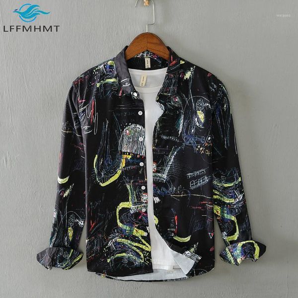 men spring fall new fashion graffiti print shirts long sleeve lapel casual slim fit hip hop streetwear male 1, White;black
men spring fall new fashion graffiti print shirts long sleeve lapel casual slim fit hip hop streetwear male 1, White;black
