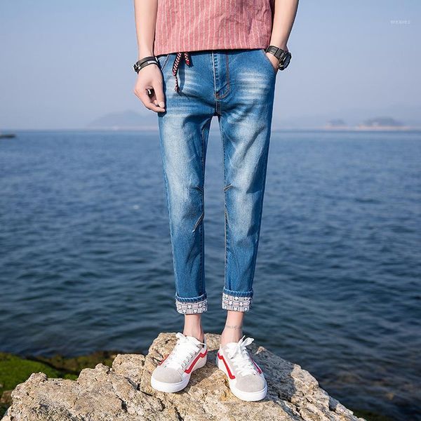 pencil pants denim trousers ankle-length mid waist street wear plus size solid lightweight jeans pants men1, Blue
pencil pants denim trousers ankle-length mid waist street wear plus size solid lightweight jeans pants men1, Blue