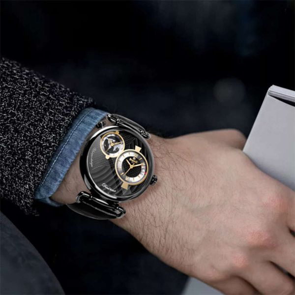 leather time watch strap men's double waterproof watch quality guarantee, Slivery;brown
leather time watch strap men's double waterproof watch quality guarantee, Slivery;brown