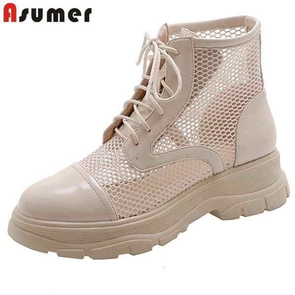 asumer 2020 casual shoes women ankle boots round toe lace up mesh summer boots comfortable flat shoes ladies, Black
asumer 2020 casual shoes women ankle boots round toe lace up mesh summer boots comfortable flat shoes ladies, Black