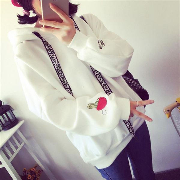 loose long sleeve student harajuku hoodie table tennis letter embroidered korean style drawstring sweatshirt poleron mujer rz*, Black
loose long sleeve student harajuku hoodie table tennis letter embroidered korean style drawstring sweatshirt poleron mujer rz*, Black