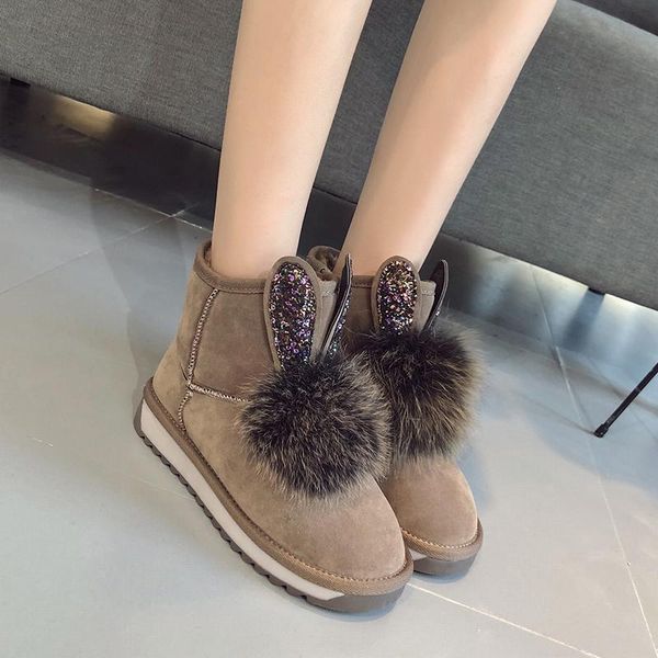 sequin snow boots women shoes 2020 casual suede ankle boots ears platform short women winter warm shoes black khaki
sequin snow boots women shoes 2020 casual suede ankle boots ears platform short women winter warm shoes black khaki