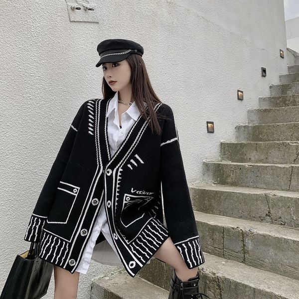 oceanlove cardigans women sweaters print v neck loose vintage loose autumn winter mujer chaqueta korean clothes 18953 201203, White;black
oceanlove cardigans women sweaters print v neck loose vintage loose autumn winter mujer chaqueta korean clothes 18953 201203, White;black