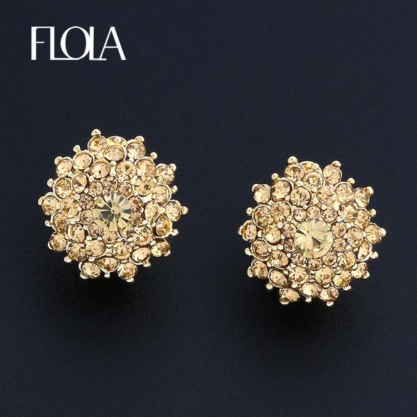 flola fashion women clip earrings without piercing round gold clip on earrings for women crystal ears rhinestones ersh14, Silver
flola fashion women clip earrings without piercing round gold clip on earrings for women crystal ears rhinestones ersh14, Silver