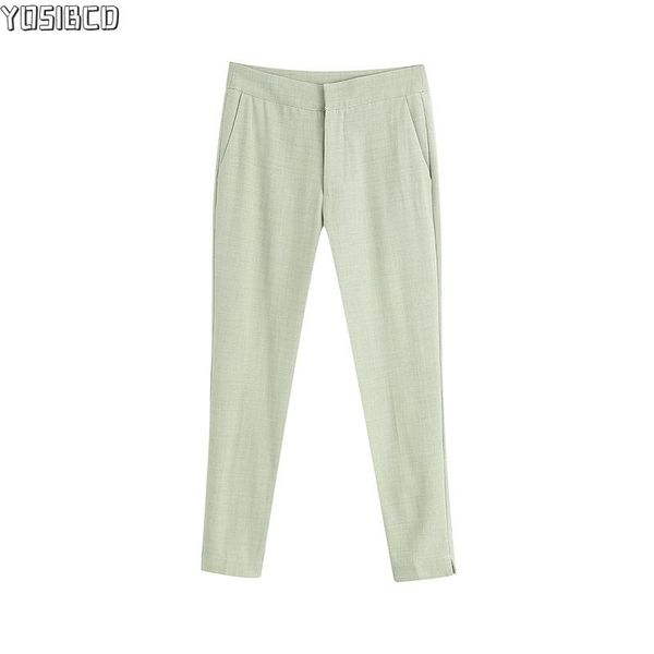 yosibcd women 2021 chic fashion office wear straight pants vintage zipper pockets side vents female ankle trousers mujer, Black;white
yosibcd women 2021 chic fashion office wear straight pants vintage zipper pockets side vents female ankle trousers mujer, Black;white