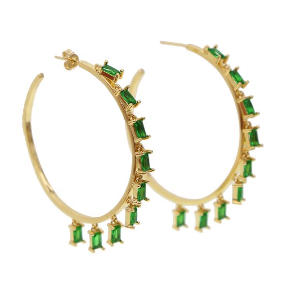 latest gold color jewelry bohemia 48mm big hoop earring for women with green/rainbow cz fashion statement earrings party wedding, Golden;silver
latest gold color jewelry bohemia 48mm big hoop earring for women with green/rainbow cz fashion statement earrings party wedding, Golden;silver
