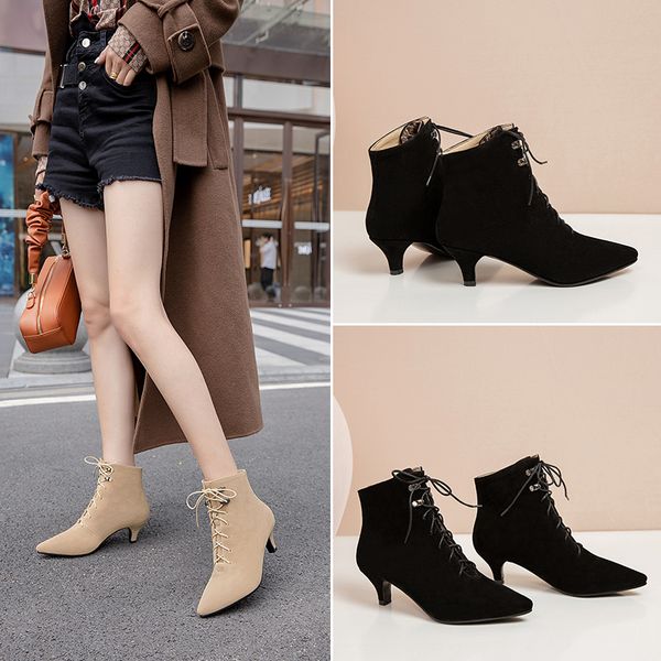 lace mode of up to for young woman casual 2021 pointed toe-down women's ankle boots short lady size 48 awuc, Black
lace mode of up to for young woman casual 2021 pointed toe-down women's ankle boots short lady size 48 awuc, Black