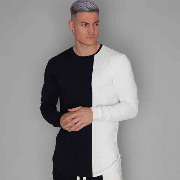 new long sleeve t shirt men casual fashion patchwork skinny t-shirt gyms fitness bodybuilding tee shirt male brand clothing, White;black
new long sleeve t shirt men casual fashion patchwork skinny t-shirt gyms fitness bodybuilding tee shirt male brand clothing, White;black