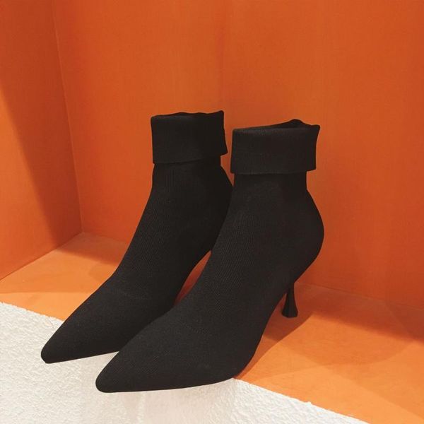 boots 2021 winter fashion women stockings designer pointed toe elastic heels shoes autumn female socks, Black
boots 2021 winter fashion women stockings designer pointed toe elastic heels shoes autumn female socks, Black