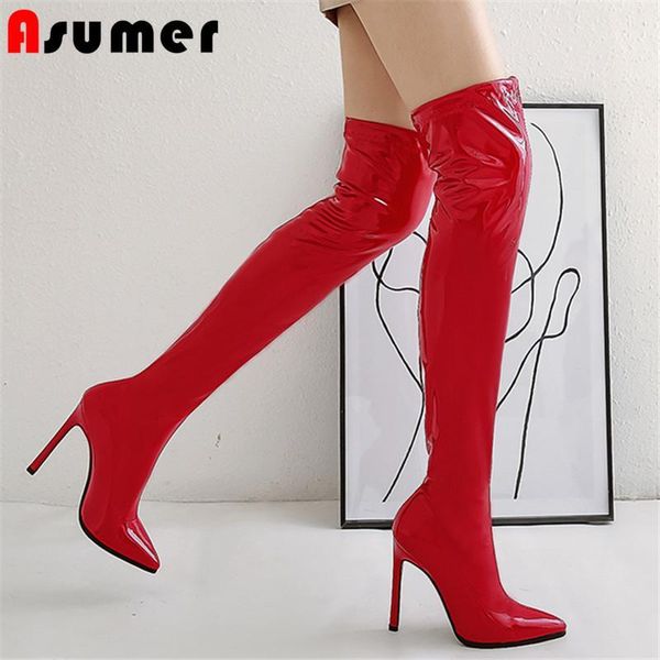 asumer 2020 new over the knee boots women pointed toe slip on thigh high boots high heels shoes long big size 34-431, Black
asumer 2020 new over the knee boots women pointed toe slip on thigh high boots high heels shoes long big size 34-431, Black