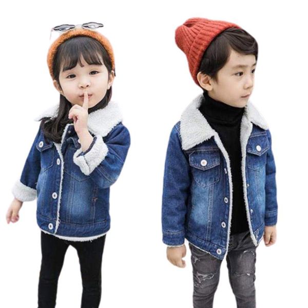 jackets 2021 brand baby boys girls denim jacket toddler kids winter thick outerwear jeans coat fashion children fall warm cotton clothes, Blue;gray
jackets 2021 brand baby boys girls denim jacket toddler kids winter thick outerwear jeans coat fashion children fall warm cotton clothes, Blue;gray