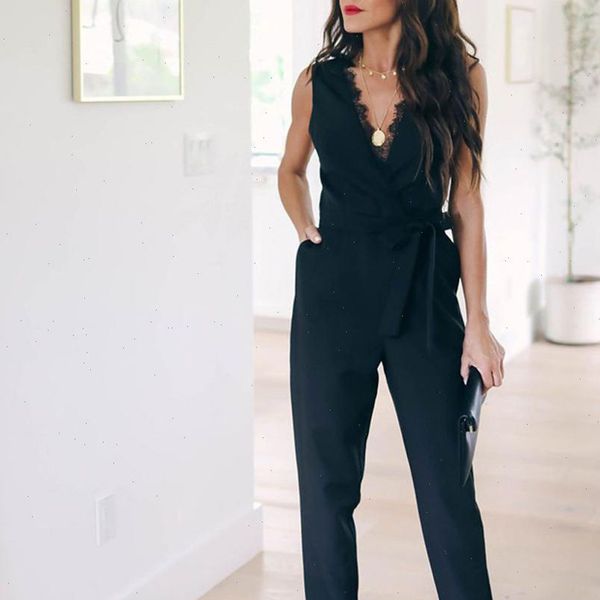 overalls for women office daily high street jumpsuit pocket elegant lace v neck sleeveless rompers playsuit salopette femme a4, Black;white
overalls for women office daily high street jumpsuit pocket elegant lace v neck sleeveless rompers playsuit salopette femme a4, Black;white