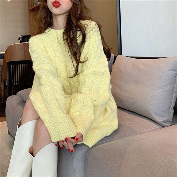 2021 sweaters for women winter new korean style loose nightgown solid sleeve long knitted sweater clothes 7zb0, White;black
2021 sweaters for women winter new korean style loose nightgown solid sleeve long knitted sweater clothes 7zb0, White;black