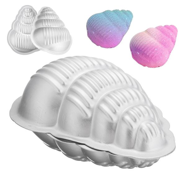 2pcs/set crafting metal bath bomb mold bath fizzy conch shape diy aluminum molds pan mold playdough tools
2pcs/set crafting metal bath bomb mold bath fizzy conch shape diy aluminum molds pan mold playdough tools