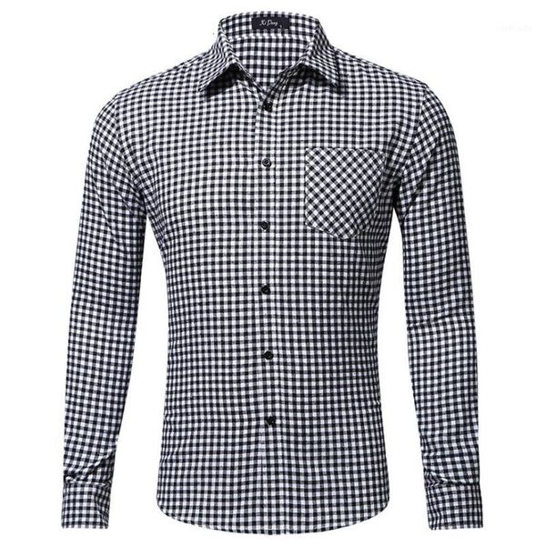 mens casual fashion long sleeved shirt single pocket little plaid printing casual shirts for men slim fit new shirt1, White;black
mens casual fashion long sleeved shirt single pocket little plaid printing casual shirts for men slim fit new shirt1, White;black
