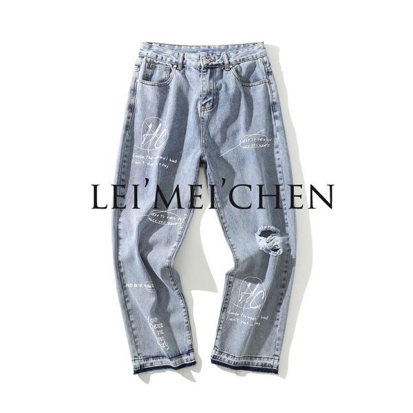 leimeichen мужские рваные джинсы streetwear осень новый стиль моют и старую личность напечатанных мужские свободные брюки 8003, Blue
leimeichen мужские рваные джинсы streetwear осень новый стиль моют и старую личность напечатанных мужские свободные брюки 8003, Blue