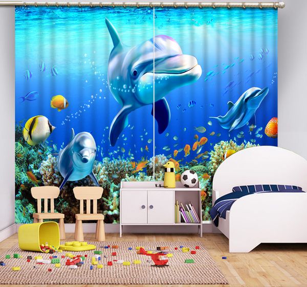 customize underwater world dolphins home decoration bedroom living room window custom curtain
customize underwater world dolphins home decoration bedroom living room window custom curtain