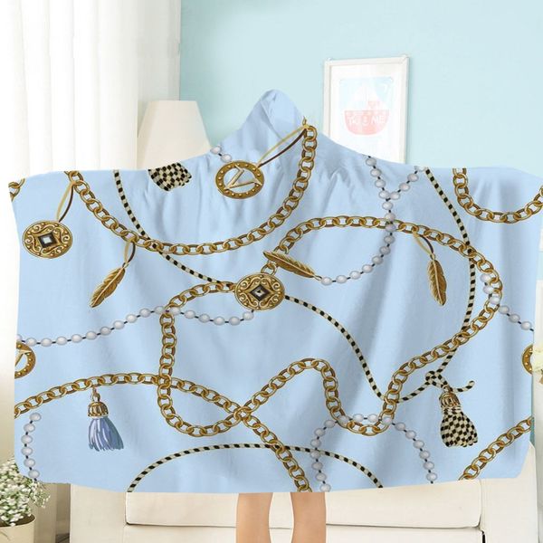 fashion gold chain with hooded blanket 3d-printed pattern woolen blanket for children and adults wearable blanket sofa
fashion gold chain with hooded blanket 3d-printed pattern woolen blanket for children and adults wearable blanket sofa
