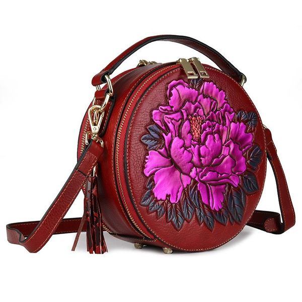 leather embossed ladies handbag new round barrel flower tassel shoulder bag designer handbags high quality
leather embossed ladies handbag new round barrel flower tassel shoulder bag designer handbags high quality