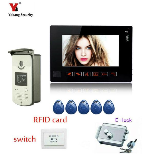 yobang security 9" video intercom door phone system with 1 black monitor 5pcs rfid access system doorbell camera +electric lock
yobang security 9" video intercom door phone system with 1 black monitor 5pcs rfid access system doorbell camera +electric lock