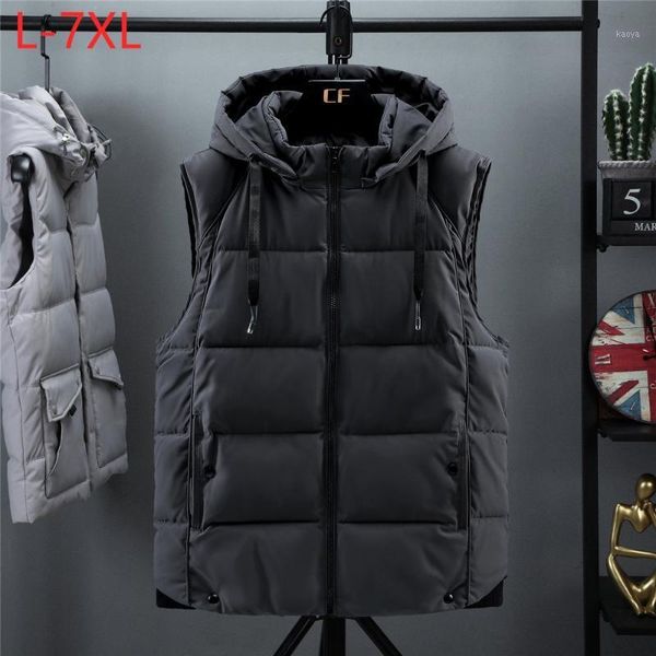 plus large size 7xl mens winter vest hat detachable waistcoat warm parka unloading sleeveless jacket coat for travel vest1, Black;white
plus large size 7xl mens winter vest hat detachable waistcoat warm parka unloading sleeveless jacket coat for travel vest1, Black;white