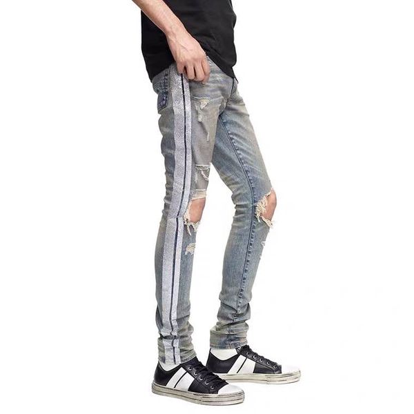 new style mens designer jeans silver stripe zipper autumn jeans casual men biker denim pants blue trousers it size 44-54
new style mens designer jeans silver stripe zipper autumn jeans casual men biker denim pants blue trousers it size 44-54
