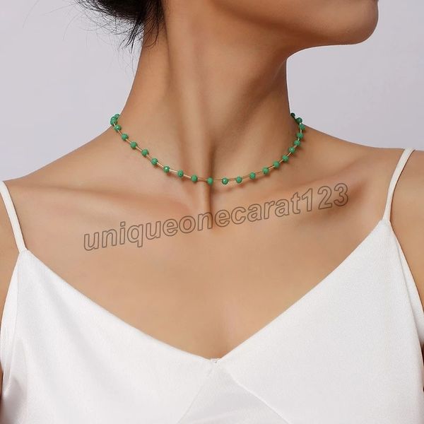 fashion luxury crystal glass bead chain choker necklace for women collar party necklace jewelry, Golden;silver
fashion luxury crystal glass bead chain choker necklace for women collar party necklace jewelry, Golden;silver