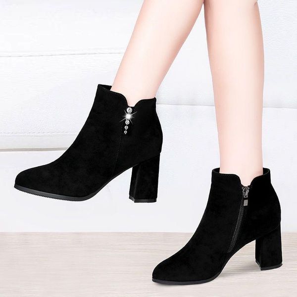 boots cresfimix bottes women classic flock square heel autumn lady black plus size side zip botas femininas a6482
boots cresfimix bottes women classic flock square heel autumn lady black plus size side zip botas femininas a6482
