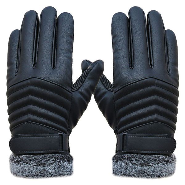 2019 men' windproof leather winter mittens anti slip screens thermal glove hand warmer gloves men gants homme guantes, Blue;gray
2019 men' windproof leather winter mittens anti slip screens thermal glove hand warmer gloves men gants homme guantes, Blue;gray