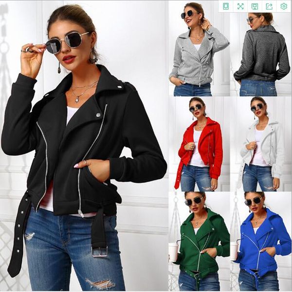 foreign trade style women's clothing 2020 autumn and winter new jacket oblique zipper motorcycle clothing women, Black
foreign trade style women's clothing 2020 autumn and winter new jacket oblique zipper motorcycle clothing women, Black