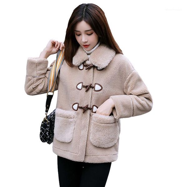 women's fur & faux all-in-one woman autumn winter jacket female fashion warmth short lamb wool granular fleece imitation parker jackets, Black
women's fur & faux all-in-one woman autumn winter jacket female fashion warmth short lamb wool granular fleece imitation parker jackets, Black